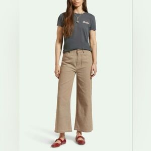 Brixton Margo Cropped 5-Pocket Pant, Whitecap/Pine Houndstooth, Size 27 W